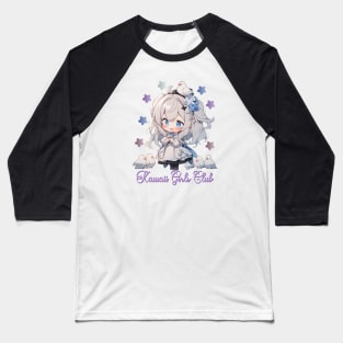 Kawaii Girls Club - Cute Chibi Girl Baseball T-Shirt